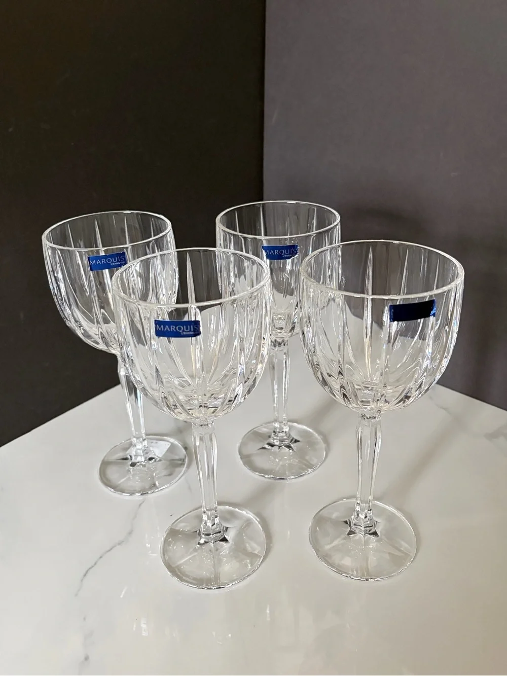 SET of 4 Omega All Purpose Wine Goblets - Marquis Waterford Crystal